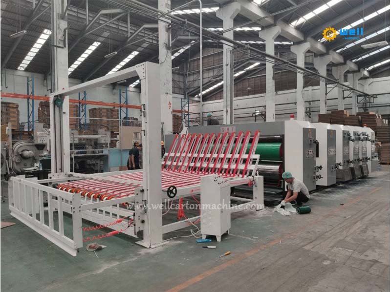 Automatic ink printing slotting die cutting machine