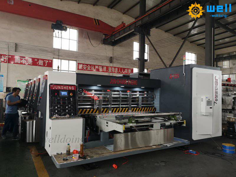 High speed ink printing slotting die cutting machine