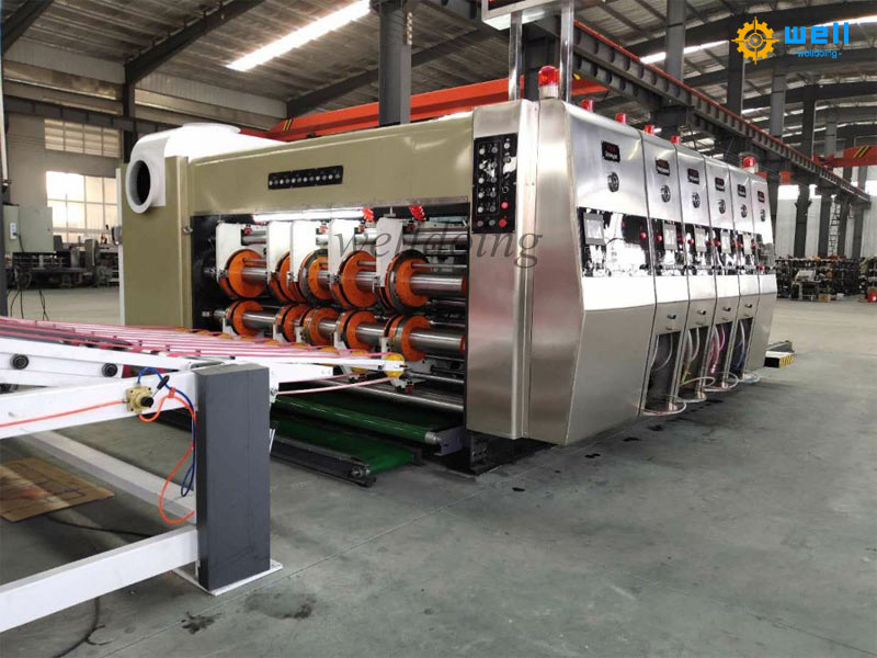 4 color flexo printer slotter die cutter machine