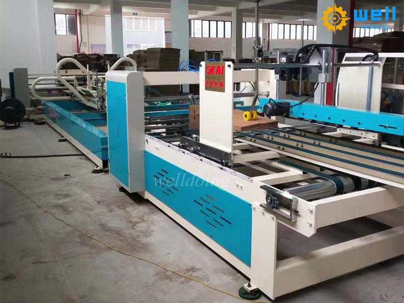 Automatic cardboard folder gluer machine